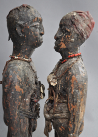 Rare, intensively tribally used FON couple, Benin, approx. 1950