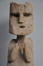 Very expressive Namaskara Mudra greeting statue, Nepal, mid 20th century