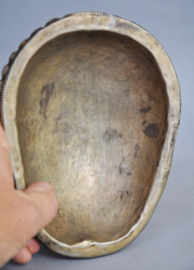 Decorated KAPALA resin skull cap, with silver, Nepal, 21st century