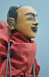 Marionet van een bedelmonnik, Nepal, 2e helft 20e eeuw