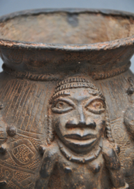 TOP! Oude bronzen kruik van de IFE, regio Benin City, Nigeria, ca 1950