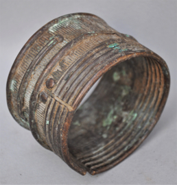 Oude tribale bronzen armband, Ghan, Burkina Faso, 1e helft 20e eeuw