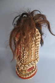 Uniek Afrikaans hoofdmasker met kauri schelpen - Mali - 1960-70