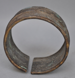 Oude tribale bronzen armband, Ghan, Burkina Faso, 1e helft 20e eeuw