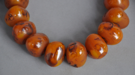 Necklace of copal beads, Nepal, late 20th century