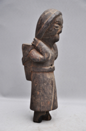 Older tribal female statue from the TERAI, Southern Nepal, 1960-70