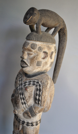 Mega groot janus beeld van de IBO, Nigeria, ca 1970