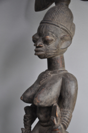 Very large statue of the deity Shango, Yoruba, Nigeria, 1970-80