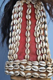 Uniek Afrikaans hoofdmasker met kauri schelpen - Mali - 1960-70