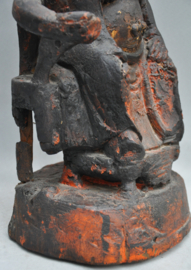 Antiek Chinees beeld van de generaal/wijsheer GUA YU, 1850 - 1920
