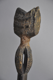 Old Janus Shango staff, Yoruba, Nigeria, ca 1940