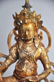 Unique Fire-Gilded Buddha from Nepal: A Symbol of Peace and Enlightenment