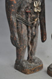 Rare, intensively tribally used FON couple, Benin, approx. 1950