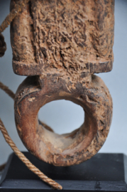 TOP! Very old ghurra, churnstick holder, Nepal, 1850-1900!!