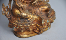 Unique Fire-Gilded Buddha from Nepal: A Symbol of Peace and Enlightenment