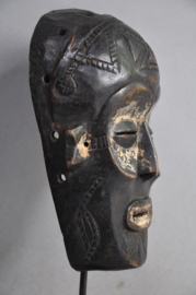 Older facial CHOKWE mask, D.R. Congo, approx. 1960