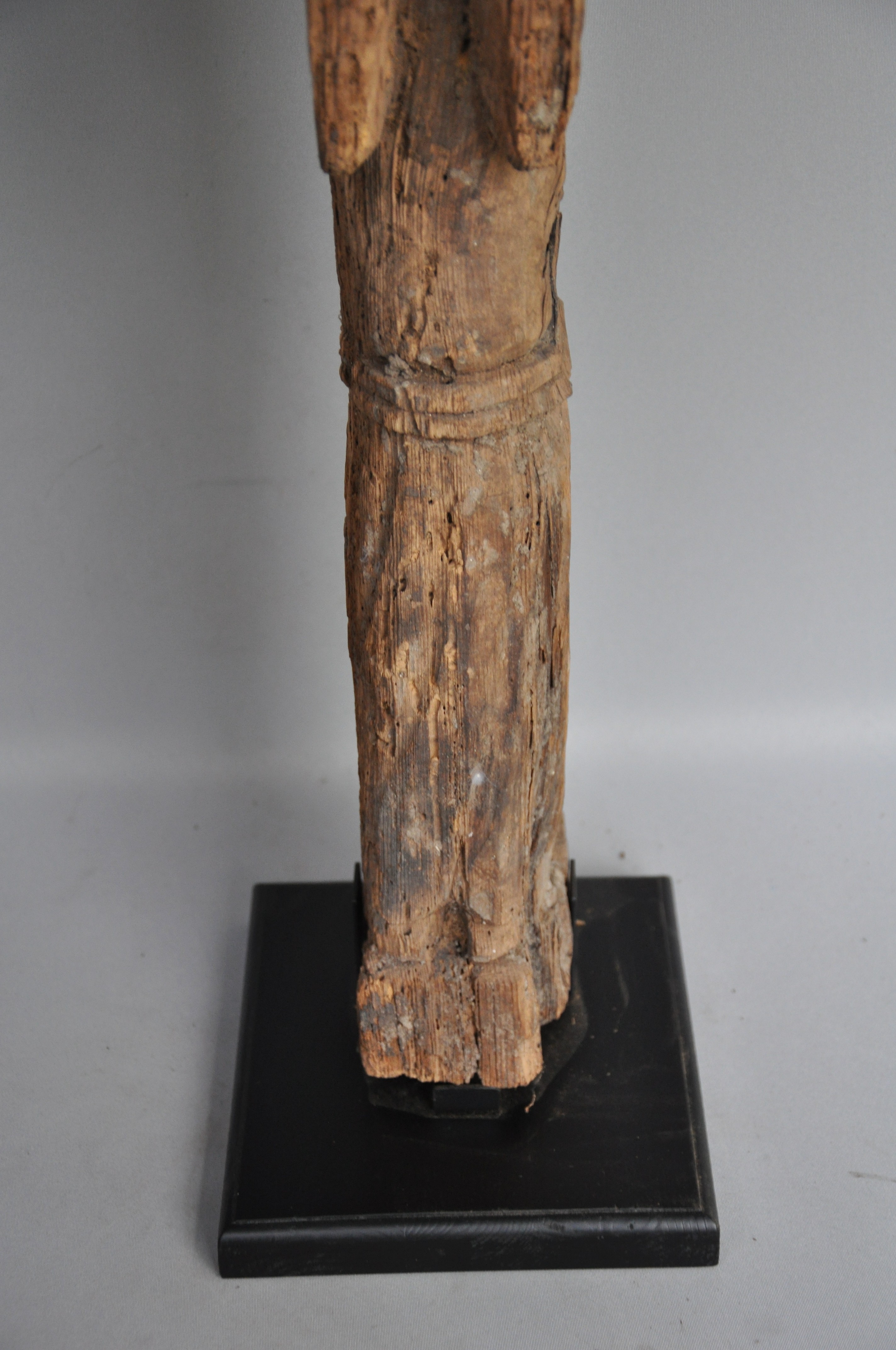 Authentic Nepalese Guardian Statue - Old Wooden Guardian Sculpture