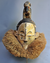 Oud tribaal Panzi masker, SUKU/YAKA, DR Congo, 1940-50