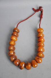 Necklace of copal beads, Nepal, late 20th century