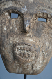 Old, strong facial SUKU tribe mask, D.R. Congo, 1960-70