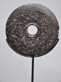 Stone currency on stand, SUMBA, Indonesia, 21st century