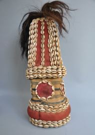 Uniek Afrikaans hoofdmasker met kauri schelpen - Mali - 1960-70