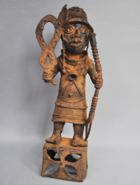 Bronze Benin warrior on base, IFE, Benin City region, Nigeria, 21st century