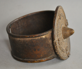 Zéér oude tribale bronzen armband vd GHAN, Burkina Faso, 1e helft 20e eeuw