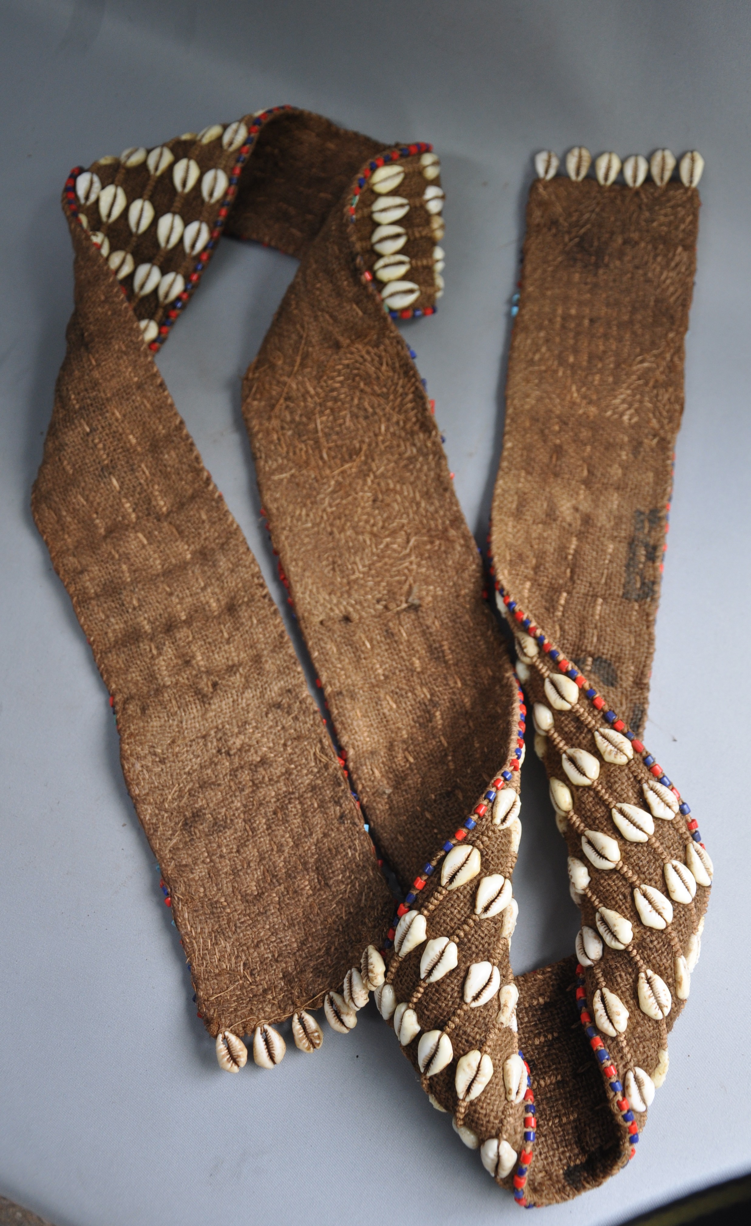 Tribaal gebruikte koningsriem/sjerp KUBA, DR Congo, 1940-50