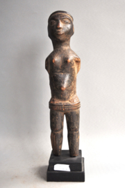 Hard wooden male statue, AFO, Nigeria, 1920-40