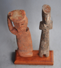 Set of 2 ADAN EWE altar figurines, Ghana, 2nd half 20th century