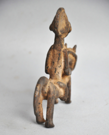 Oud bronzen Dogon ruiter, Dogon, Mali, midden 20e eeuw