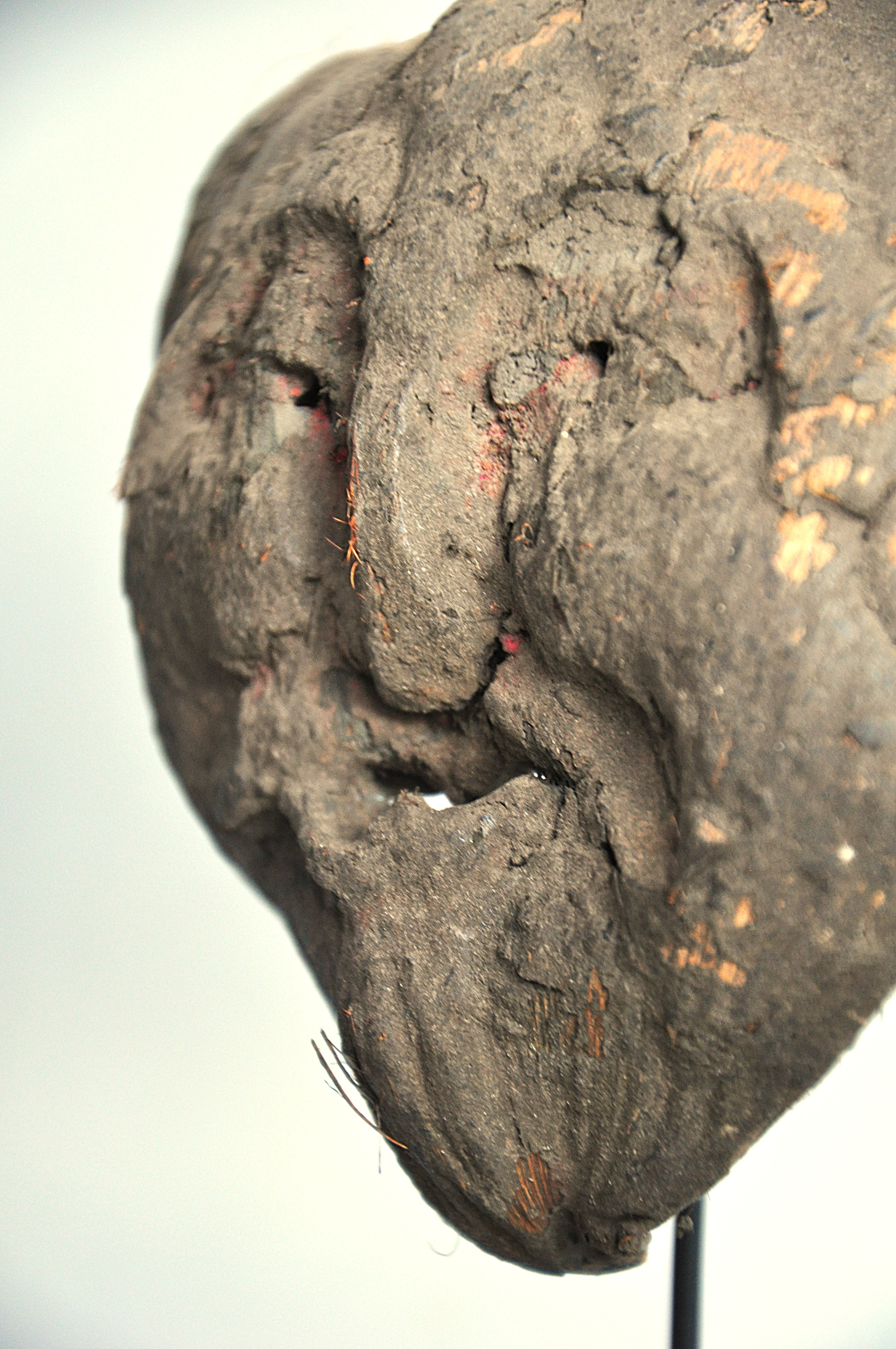 Oud authentiek Lingzhi zwammasker ter protectie, Oost Nepal
