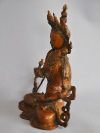 Medium-sized bronze Vajrasattva Buddha statue, Nepal, 2nd half of the 20th century