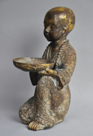 Refined cast bronze monk, 2nd half of 20th century, Nepal