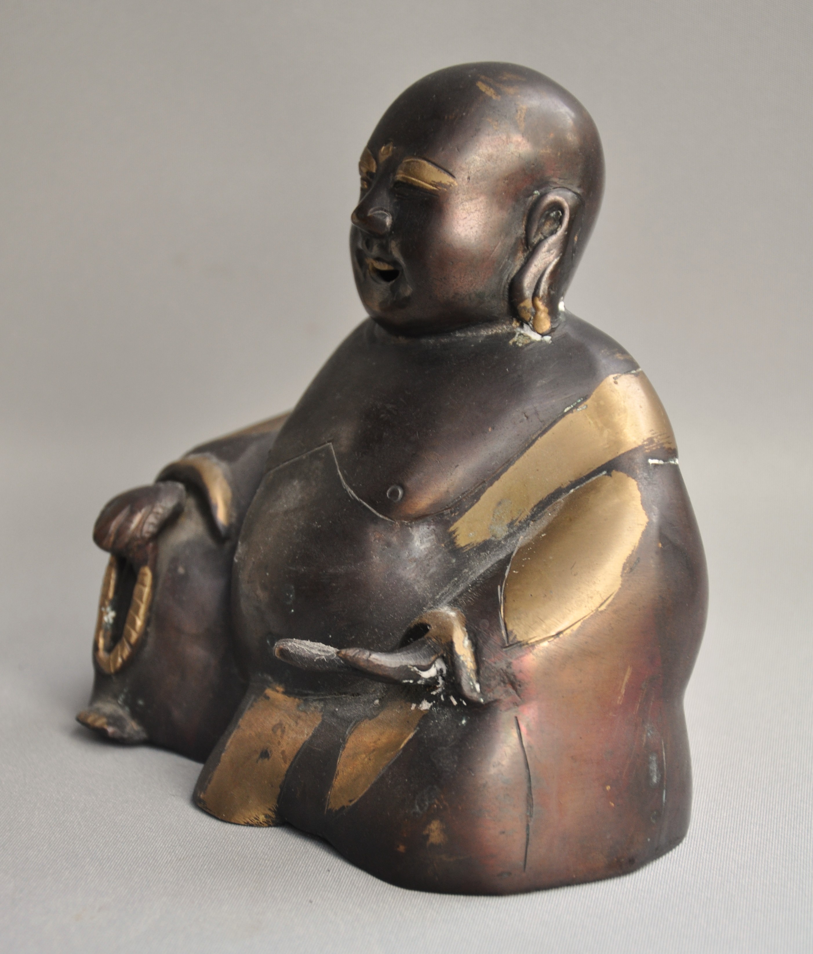 Bronzen Chinees geluksbeeld, 2e helft 20e eeuw