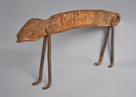 Large fer noir (iron) chameleon from Burkina Faso, mid 20th century