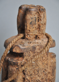 TOP! Very old ghurra, churnstick holder, Nepal, 1850-1900!!