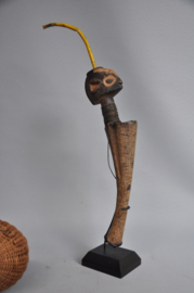 Top en zeldzaam! Oude chief pijp, Mbanza + rammelaar, DR Congo, 1920-30