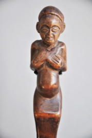 Top! Verfijnd gestoken ceremoniële lepel, CHOKWE, Angola, 1930-40