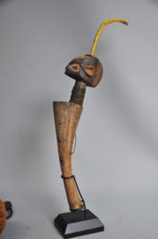 Top en zeldzaam! Oude chief pijp, Mbanza + rammelaar, DR Congo, 1920-30