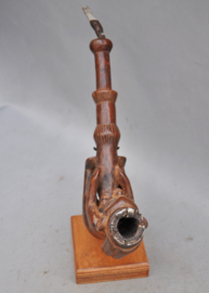 Old tribal intensely used pipe, LUBA, DR Congo, mid 20th century