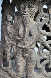 Old authentic bronze hand altar, IBO, Nigeria, ca 1960