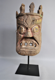 Older tribal Sherpa, Buddhist mask, Northern Nepal, mid 20th century