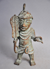 Bronze Benin warrior, Nigeria, late 20th century