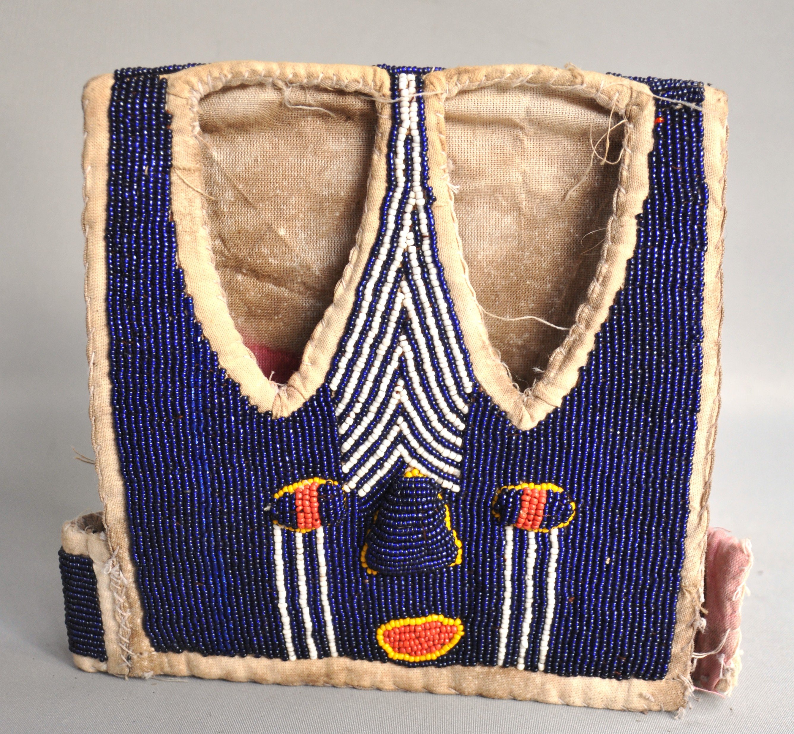 Dubbel kralenjasje voor Ibedji tweeling, Yoruba, Nigeria, 2e helft 20e eeuw