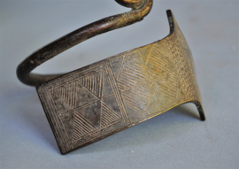TOP! Oud bronzen tribale armband, GAN , Burkina Faso, 1e helft 20e eeuw