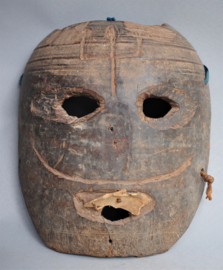 Zéér oud gebruikt dans masker, Nepal, ca 1920