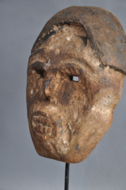 Old, strong facial SUKU tribe mask, D.R. Congo, 1960-70