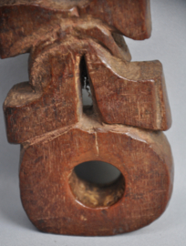 Older ghurra, churning stick conductor with elephant, Nepal, ca 1950
